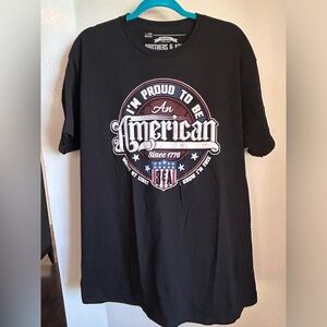 Brothers In Arms Proud American Black T-shirt Size XL